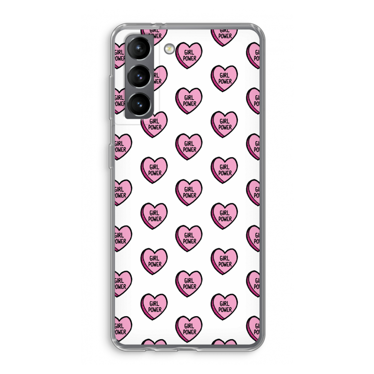GIRL POWER: Samsung Galaxy S21 Transparant Hoesje