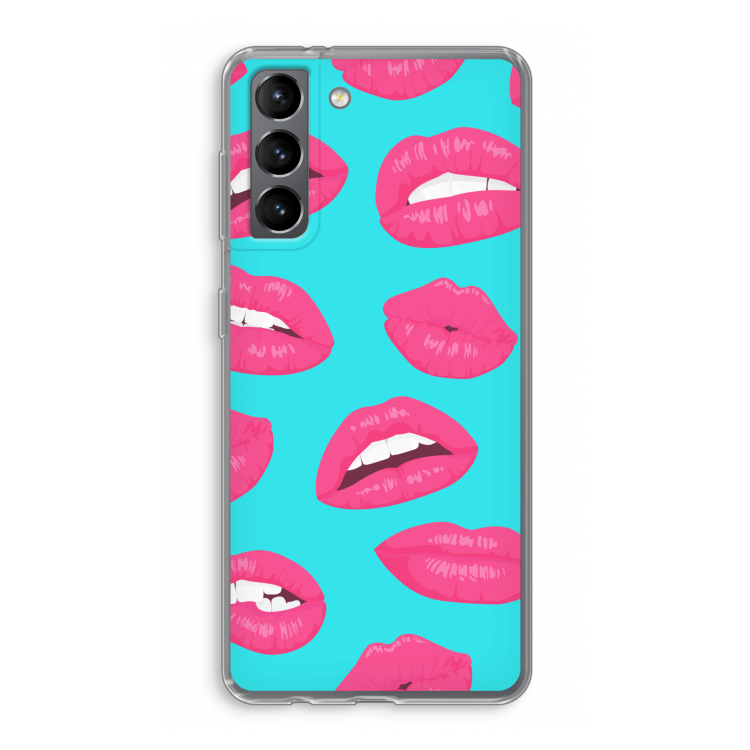 Bite my lip: Samsung Galaxy S21 Transparant Hoesje