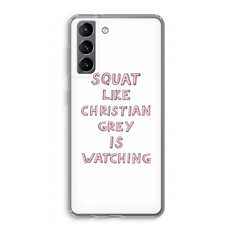 Christian Grey: Samsung Galaxy S21 Transparant Hoesje