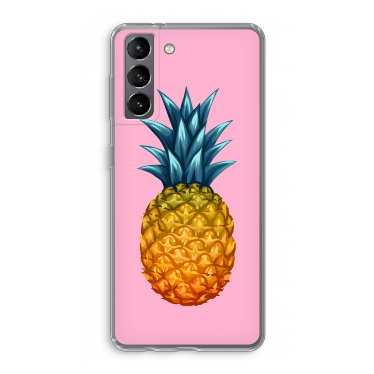 Grote ananas: Samsung Galaxy S21 Transparant Hoesje