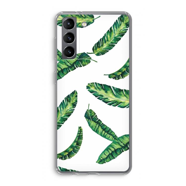 Lange bladeren: Samsung Galaxy S21 Transparant Hoesje