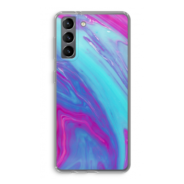Zweverige regenboog: Samsung Galaxy S21 Transparant Hoesje