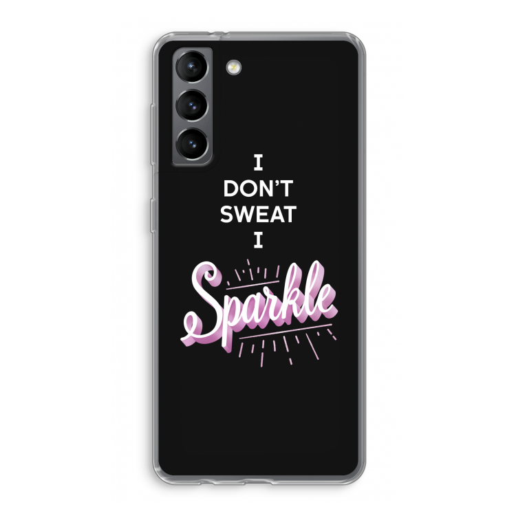 Sparkle quote: Samsung Galaxy S21 Transparant Hoesje