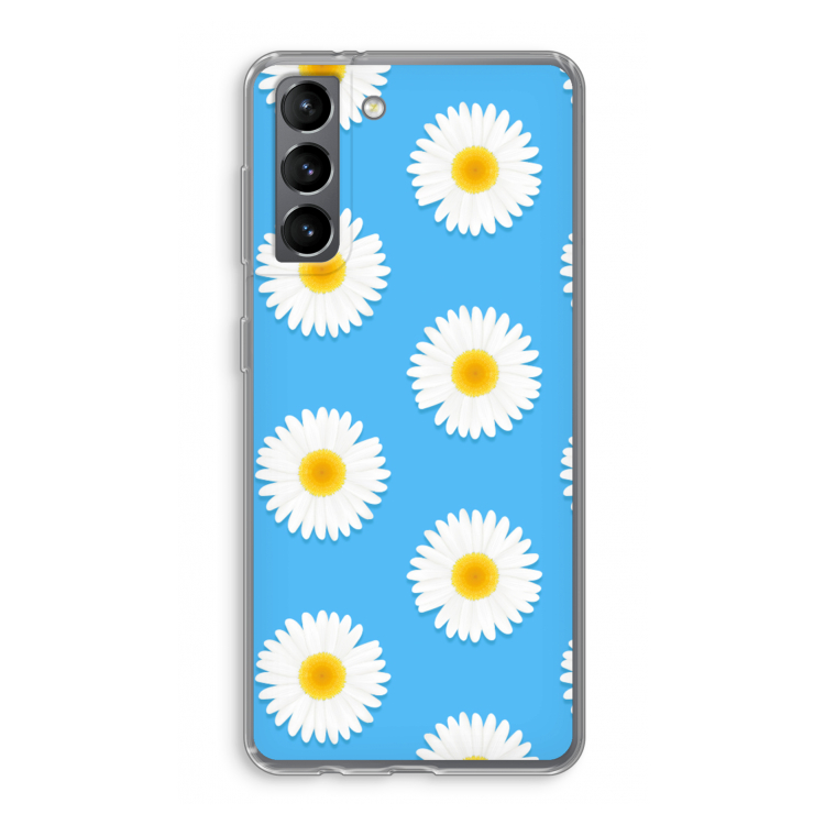 Margrietjes: Samsung Galaxy S21 Transparant Hoesje