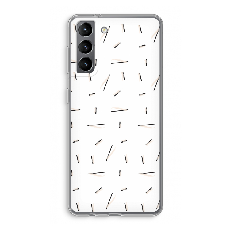 Hipster stripes: Samsung Galaxy S21 Transparant Hoesje