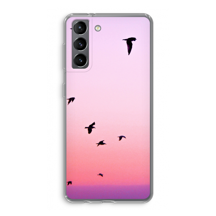 Fly away: Samsung Galaxy S21 Transparant Hoesje