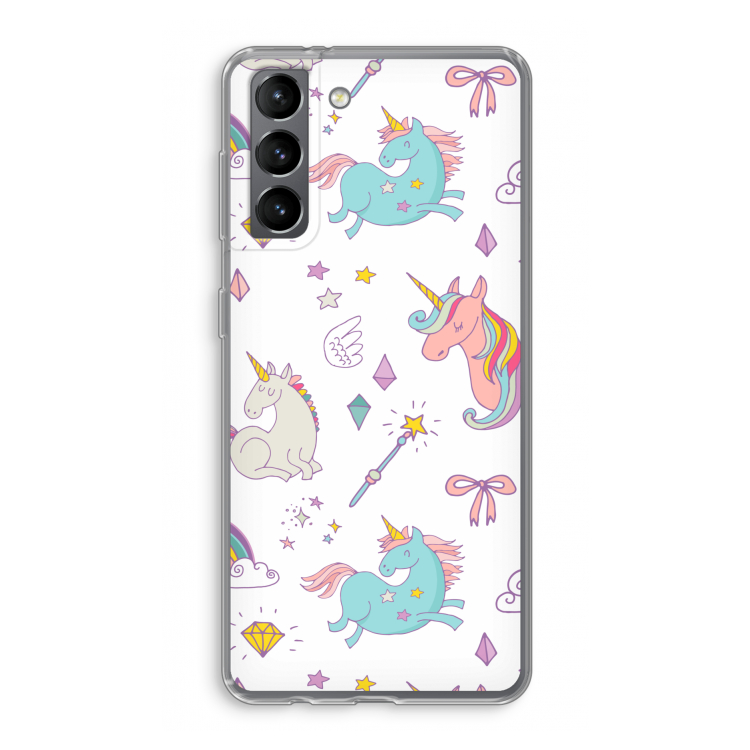 Fantasiewereld: Samsung Galaxy S21 Transparant Hoesje