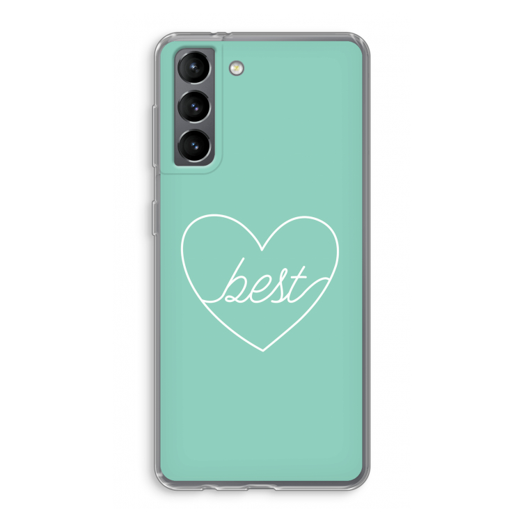 Best heart pastel: Samsung Galaxy S21 Transparant Hoesje