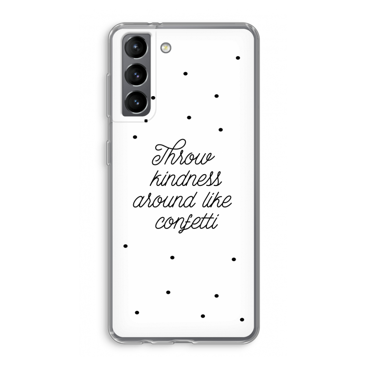 Confetti: Samsung Galaxy S21 Transparant Hoesje