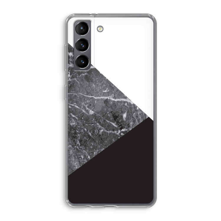 Combinatie marmer: Samsung Galaxy S21 Transparant Hoesje