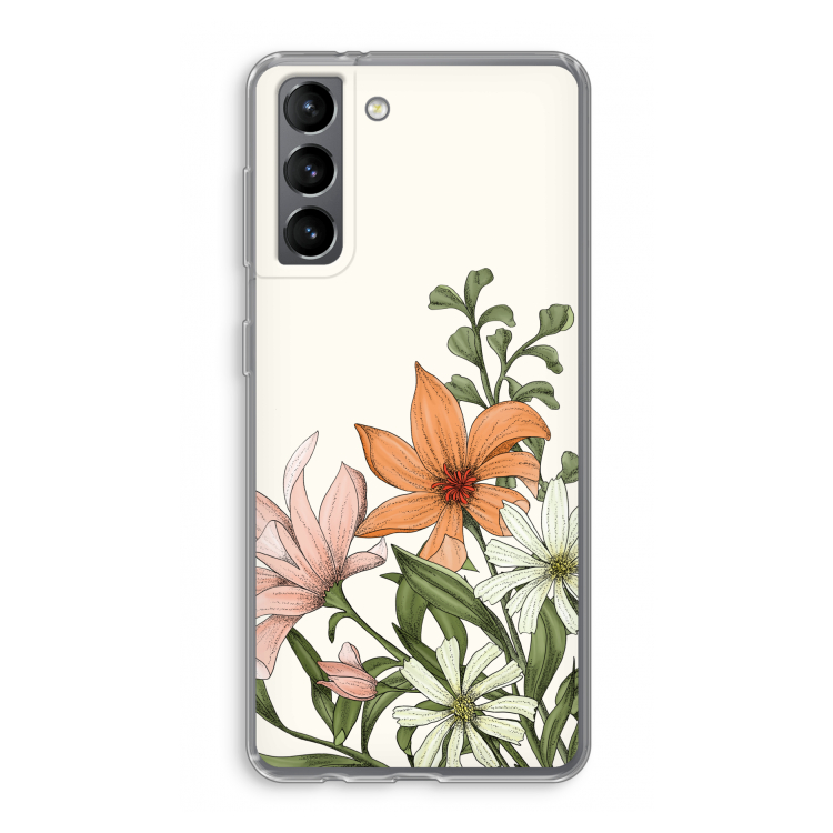 Floral bouquet: Samsung Galaxy S21 Transparant Hoesje