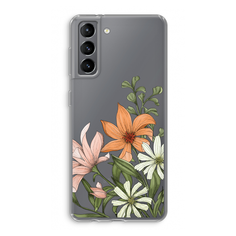 Floral bouquet: Samsung Galaxy S21 Transparant Hoesje