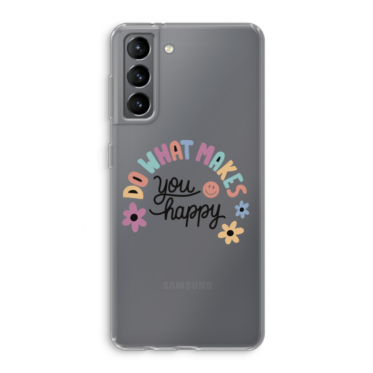 Happy days: Samsung Galaxy S21 Transparant Hoesje