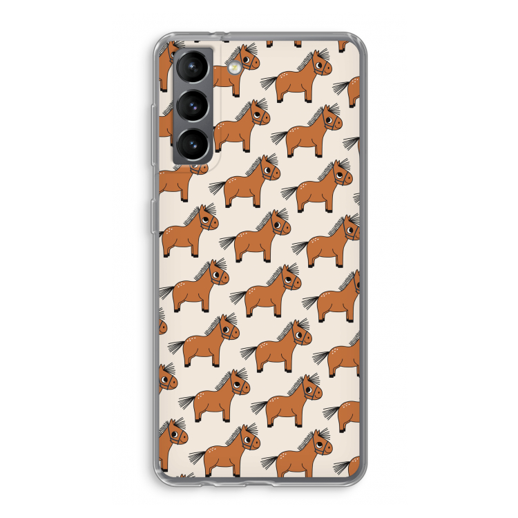 Pony: Samsung Galaxy S21 Transparant Hoesje
