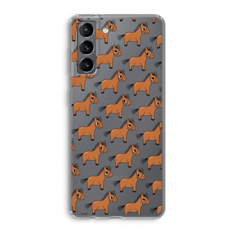 Pony: Samsung Galaxy S21 Transparant Hoesje
