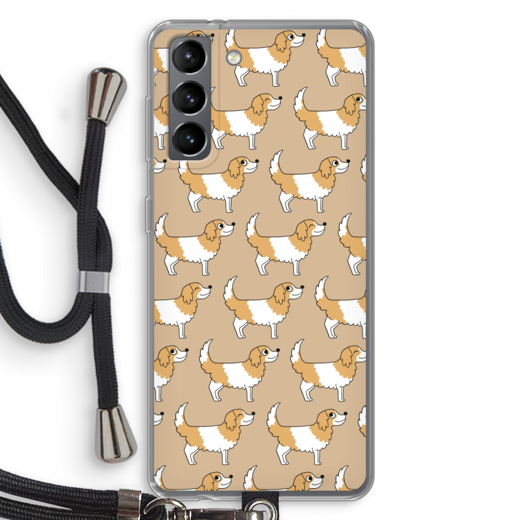 Doggy: Samsung Galaxy S21 Transparant Hoesje met koord