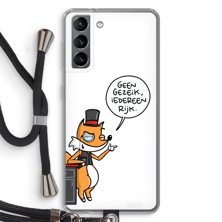 Geen Gezeik: Samsung Galaxy S21 Transparant Hoesje met koord