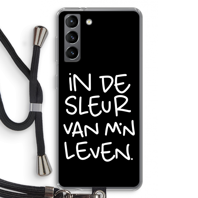 De Sleur: Samsung Galaxy S21 Transparant Hoesje met koord