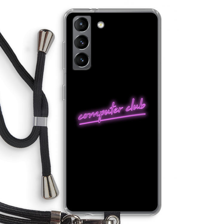 Vice Black: Samsung Galaxy S21 Transparant Hoesje met koord