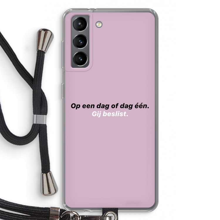 gij beslist: Samsung Galaxy S21 Transparant Hoesje met koord