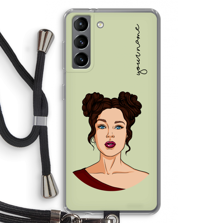 Pop-Art Creator: Samsung Galaxy S21 Transparant Hoesje met koord