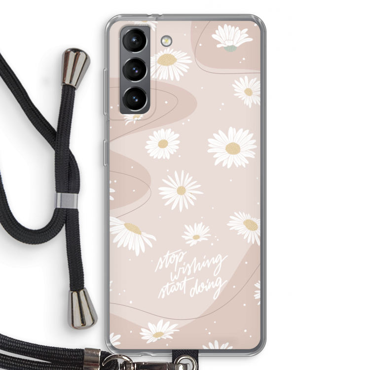 Daydreaming becomes reality: Samsung Galaxy S21 Transparant Hoesje met koord