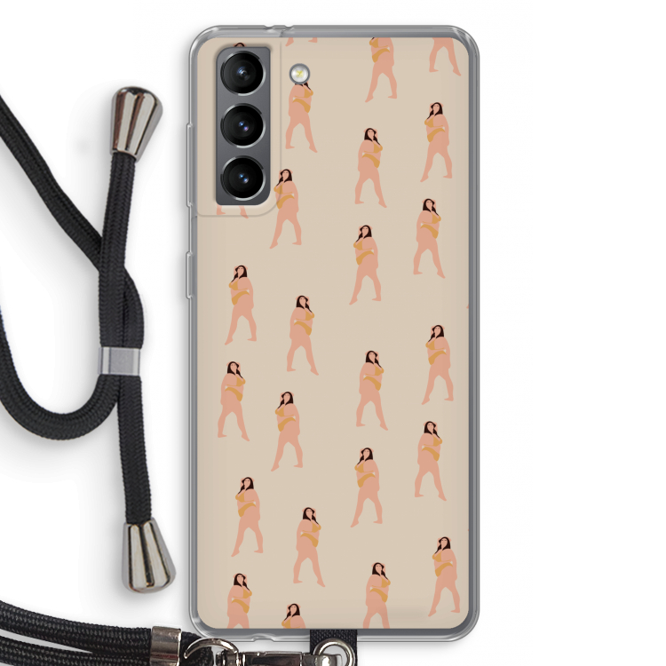 You're so golden: Samsung Galaxy S21 Transparant Hoesje met koord