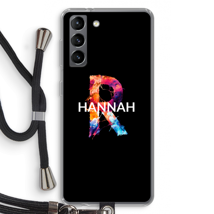 Abstract Spectrum: Samsung Galaxy S21 Transparant Hoesje met koord