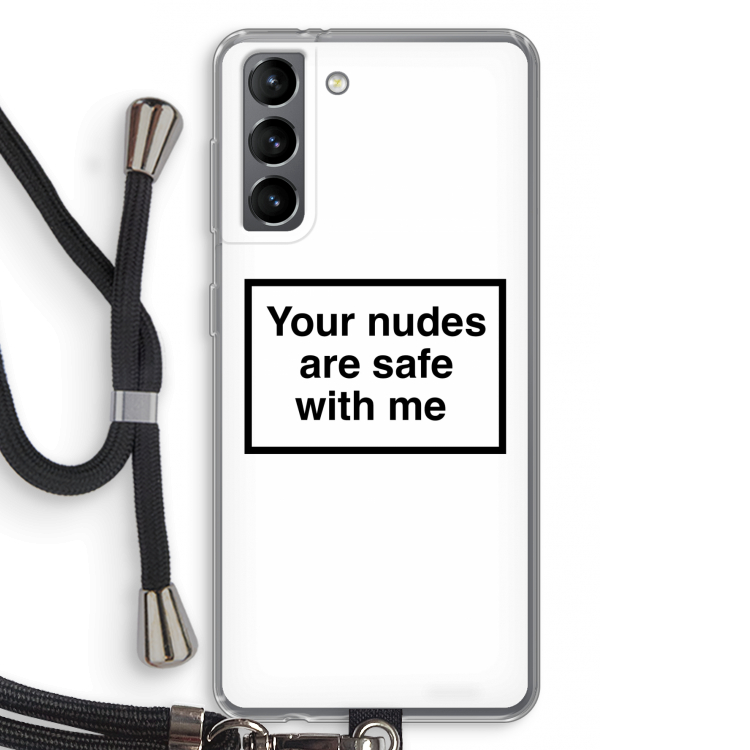 Safe with me: Samsung Galaxy S21 Transparant Hoesje met koord