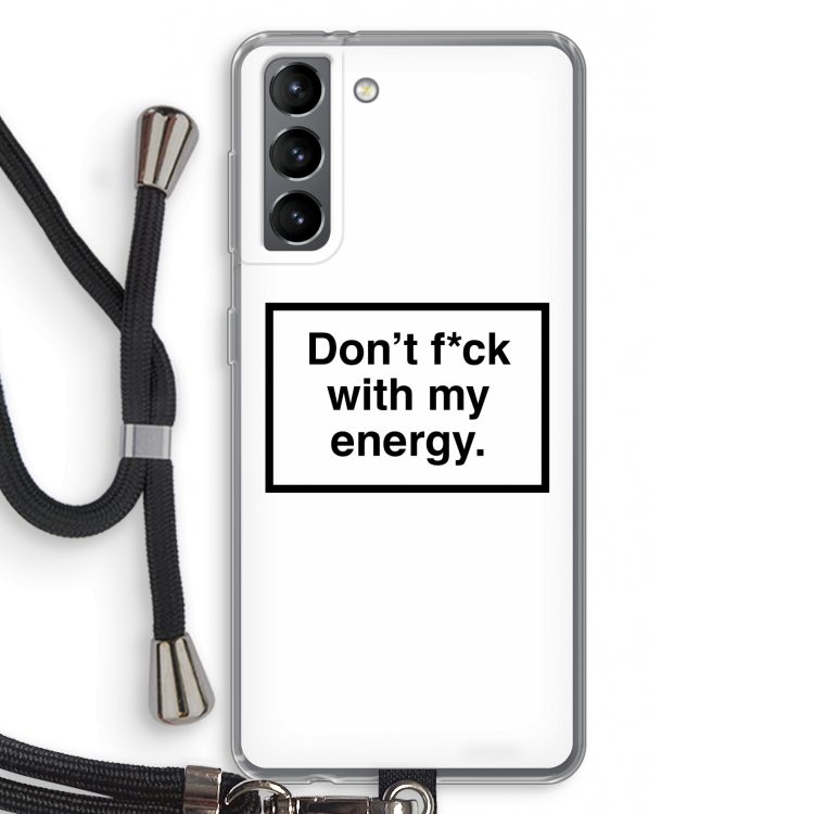 My energy: Samsung Galaxy S21 Transparant Hoesje met koord