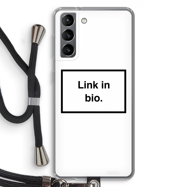 Link in bio: Samsung Galaxy S21 Transparant Hoesje met koord