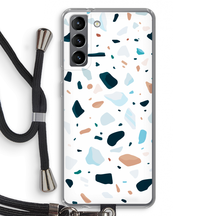 Terrazzo N°13: Samsung Galaxy S21 Transparant Hoesje met koord