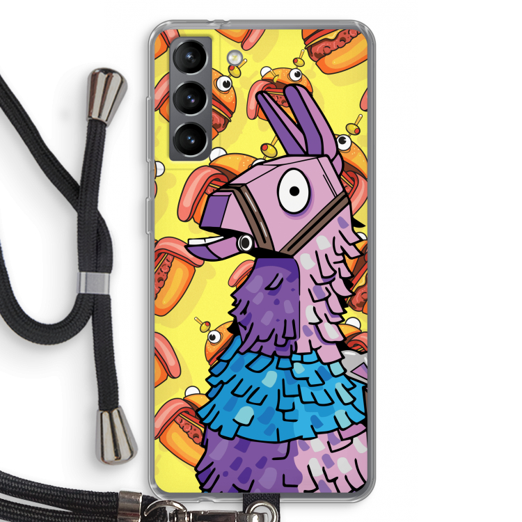 Loot Burger: Samsung Galaxy S21 Transparant Hoesje met koord