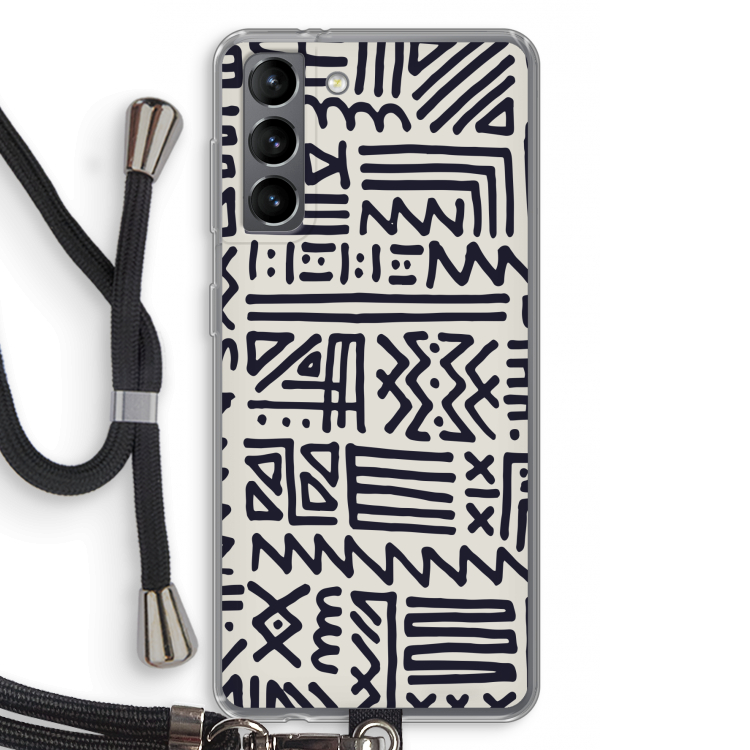 Marrakech print: Samsung Galaxy S21 Transparant Hoesje met koord