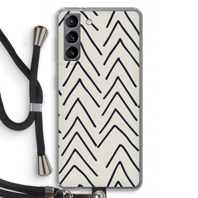 Marrakech Arrows: Samsung Galaxy S21 Transparant Hoesje met koord