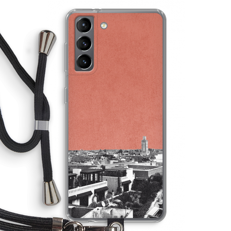 Marrakech Skyline : Samsung Galaxy S21 Transparant Hoesje met koord