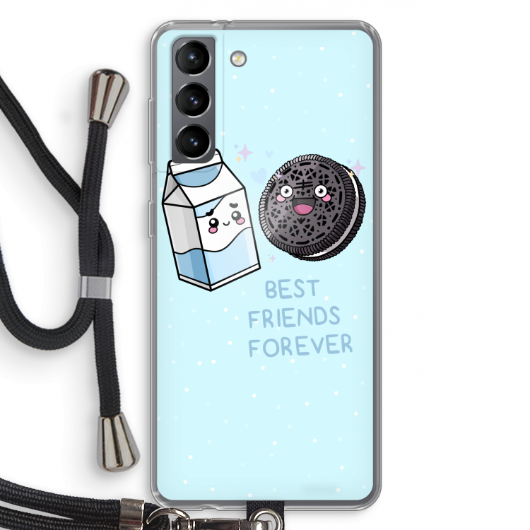 Best Friend Forever: Samsung Galaxy S21 Transparant Hoesje met koord