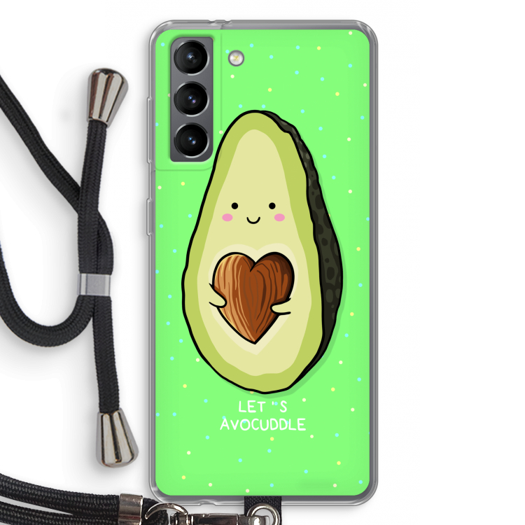 Avocuddle: Samsung Galaxy S21 Transparant Hoesje met koord