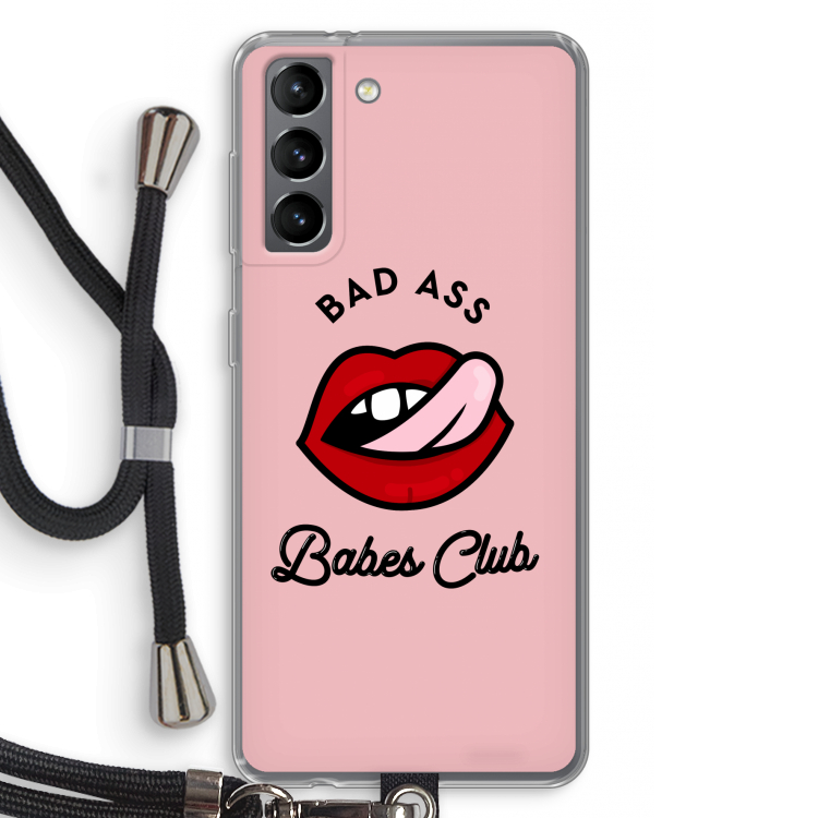 Badass Babes Club: Samsung Galaxy S21 Transparant Hoesje met koord