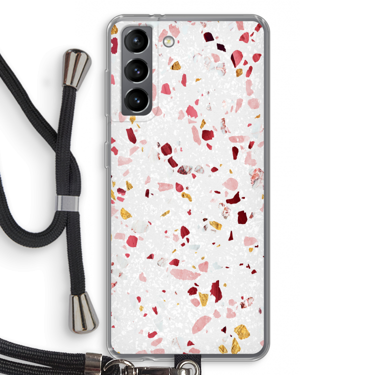 Terrazzo N°9: Samsung Galaxy S21 Transparant Hoesje met koord