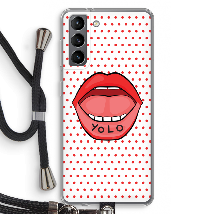 Yolo Denise: Samsung Galaxy S21 Transparant Hoesje met koord