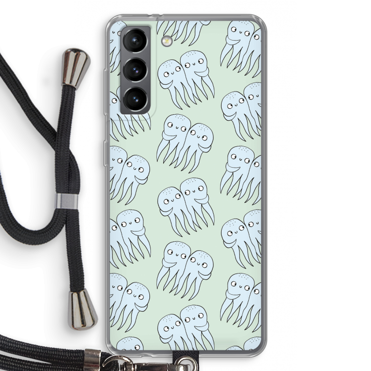 Octopussen: Samsung Galaxy S21 Transparant Hoesje met koord