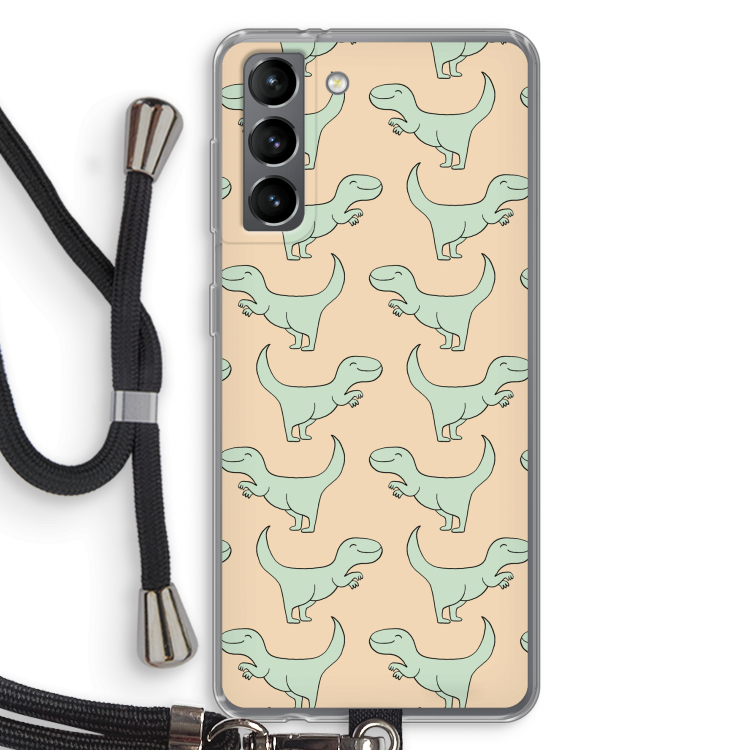 Dinos: Samsung Galaxy S21 Transparant Hoesje met koord