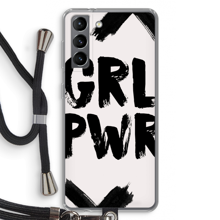 Girl Power #2: Samsung Galaxy S21 Transparant Hoesje met koord