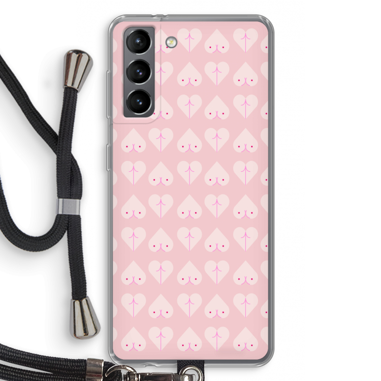 Ass 'n Titties: Samsung Galaxy S21 Transparant Hoesje met koord