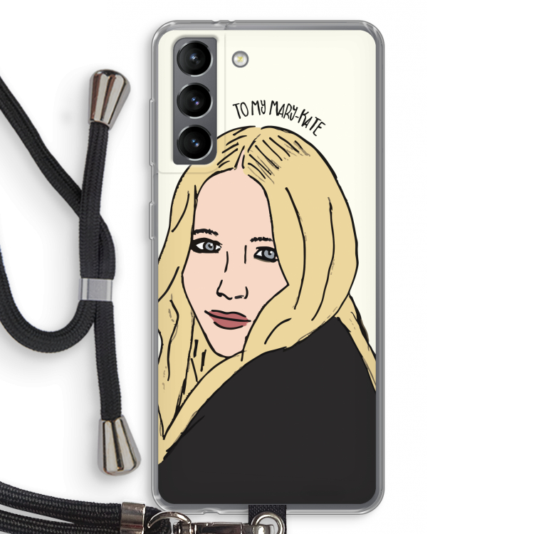 Mary Kate: Samsung Galaxy S21 Transparant Hoesje met koord