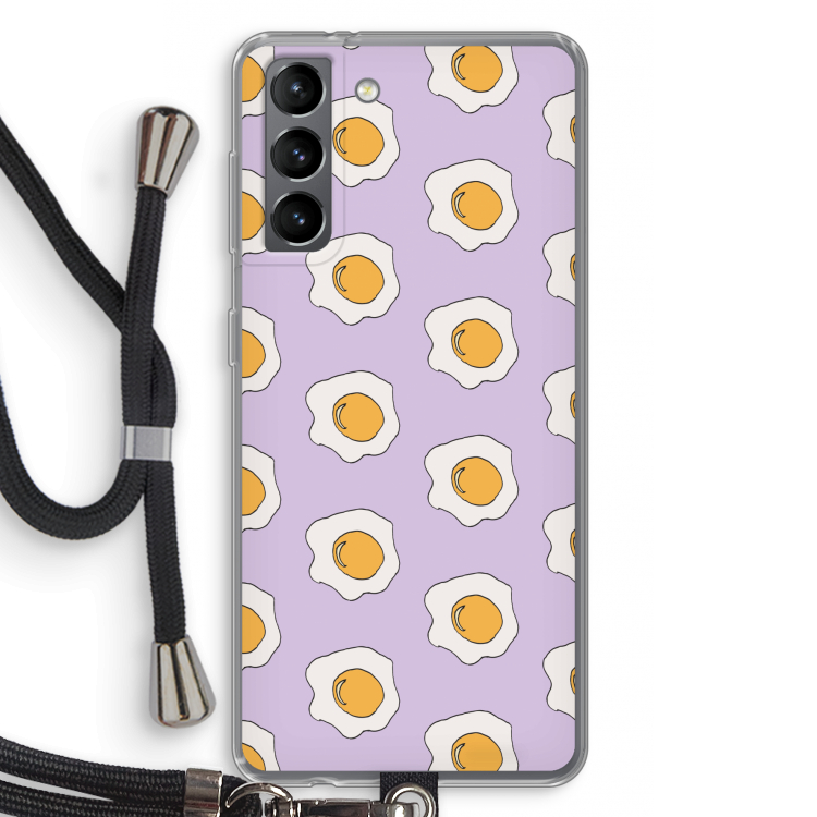 Bacon to my eggs #1: Samsung Galaxy S21 Transparant Hoesje met koord