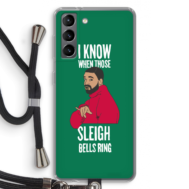 Sleigh Bells Ring: Samsung Galaxy S21 Transparant Hoesje met koord