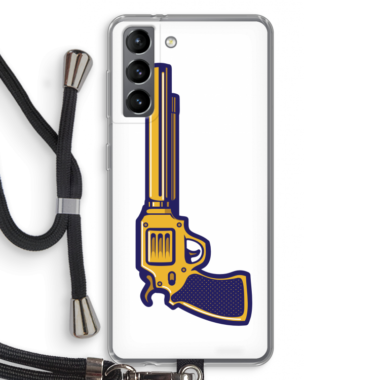 Pew Pew Pew: Samsung Galaxy S21 Transparant Hoesje met koord