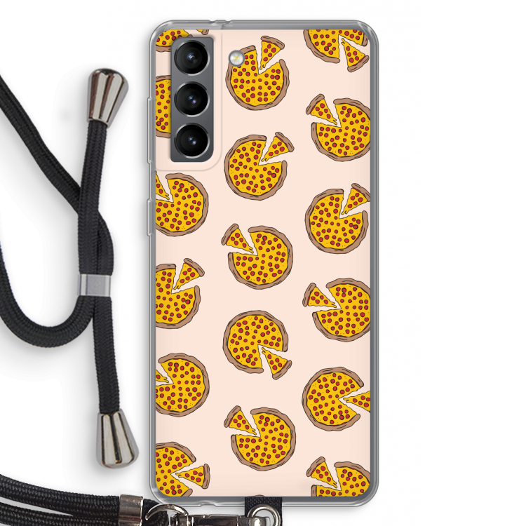 You Had Me At Pizza: Samsung Galaxy S21 Transparant Hoesje met koord